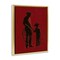 Stupell Industries Burgundy Cowboy Father & Son Floating Frame, design by Arlington Prints